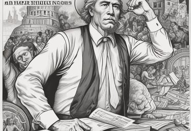 A golden sign with the emblem of a seated figure holding a staff, surrounded by detailed engravings and the words 'REPUBLIC FRANCAISE' and 'NOTAIRE'. The sign is attached to a building with ornate architectural details visible in the background.