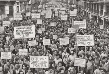 A golden sign with the emblem of a seated figure holding a staff, surrounded by detailed engravings and the words 'REPUBLIC FRANCAISE' and 'NOTAIRE'. The sign is attached to a building with ornate architectural details visible in the background.