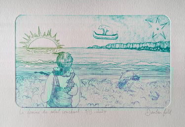 9ème mère vert ours blanc étoile gravure rhénalon