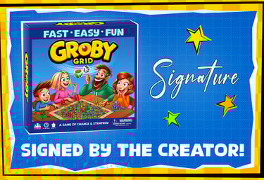 Groby Grid signed edition board game autographed by the creator.