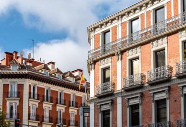 Edificios en barrio de Salamanca en Madrid