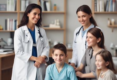 A neon sign with the words 'healthy FOOD' is illuminated against a dark background. The sign is partially obscured by an awning above it. In the foreground, part of a green plant is visible.