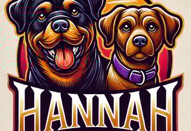 um cachorro e um cachorro são mostrados neste logotipo