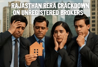 Rajasthan RERA, RERA crackdown, unregistered brokers, real estate regulations, Rajasthan real estate
