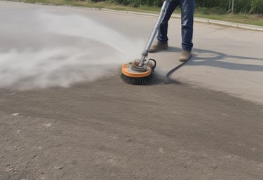 A team of cleaners using advanced equipment to restore surfaces to their original condition.