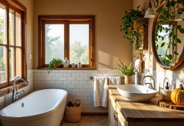 Clean bathroom in a Leelanau County Michigan home after professional cleaning