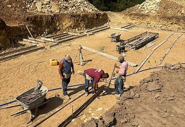 Concrete Footings for concrete walls.