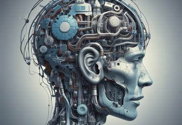 A computer screen displaying complex data analytics and AI algorithms.