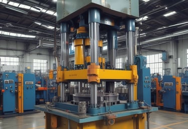 An assembly line showcasing workers assembling die-cut parts in a well-organized workspace.