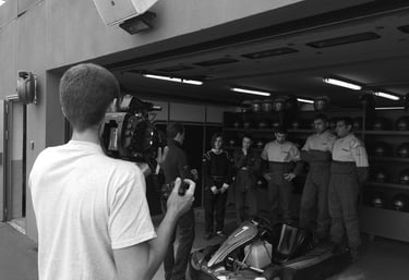 Tournage au karting pour Apex timing