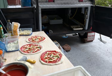 Pizza catering setup