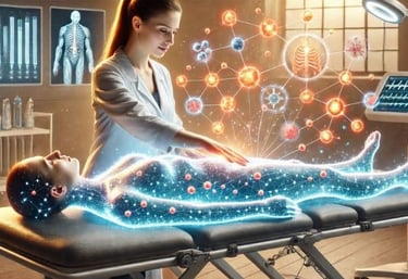una mujer está aplicando la técnica BioTacto Sensorial - Sensory Healing