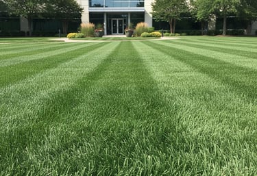 A clean commercial lawn