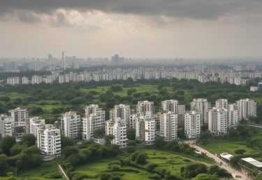 A picturesque view of Dhaka showcasing its iconic skyline.