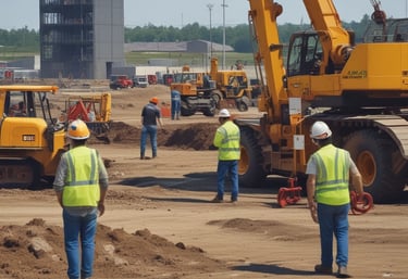 An illustration depicting successful manpower contracting.