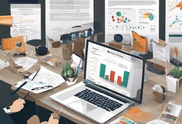 a man riding a skateboard down a street next to tall buildings