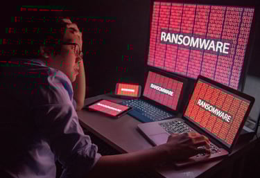 Von Ransomware infizierter PC