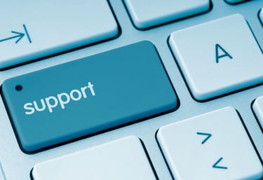 support-button auf einer tastatur