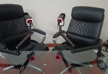 Espacio de grabación de podcast sobre emprendimiento en Guatemala