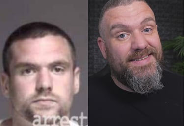 A picture of the contrast from when Will aka The Tech Dad was going to prison to how he looks today