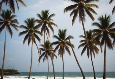 a dirt road next to a body of water