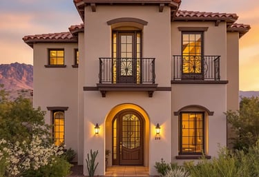 painted villa exterior