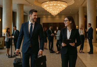 personas en reuniones o eventos