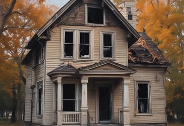 Technician using pump equipment to remove floodwater from a flooded Buffalo home.