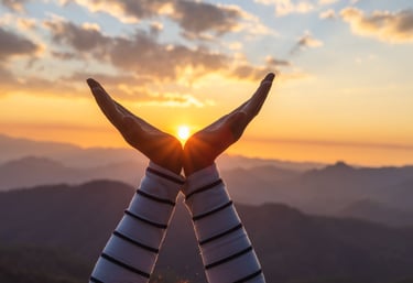 Mains ouvertes recevant la lumière lors d’un moment de méditation spirituelle