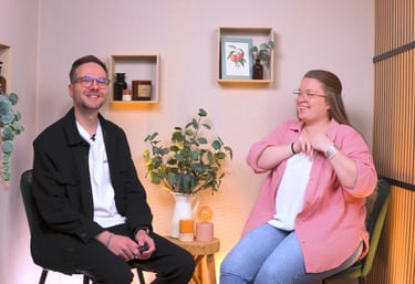 Enregistrement de podcast avec Jusitn et Sophie.