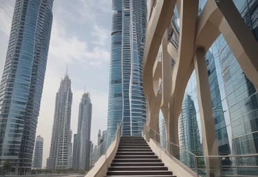 photo of white staircase