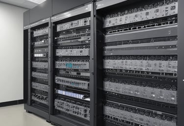 A technician installing a digital menu board in a modern business environment.