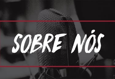 Imagem "Sobre Nós" com linhas vermelhas decorativas