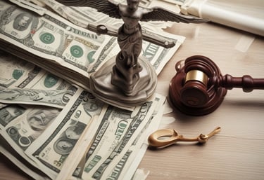 A professional lawyer consulting with a client.