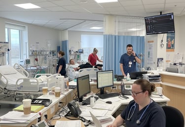 Scene from a busy emergency department