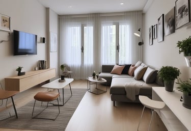 A real estate agent showing a renovated property.