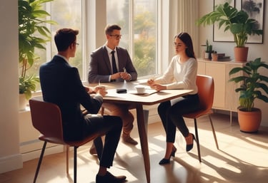 A professional consultant providing advice to a business owner.