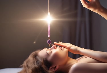 A vintage-style sign with ornate framing advertises a fortune teller service. The pricing ranges from $5.00 to $40.00 with the tagline 'Pay what you are able, the reading is the same.' The sign features mystical imagery, including an eye symbol and tarot cards. It's set against a colorful background with decorative elements.