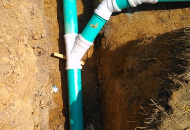 sewer line connection to building