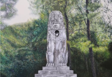 Vassilis Salpistis - Le lion Amphipolis - Allégorie de la Peinture - Galerie Maxime Allain