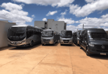 Garagem central da Alfaville com capacidade para 15 ônibus - Estrutura completa em Minas Gerais