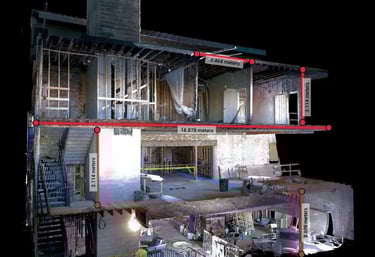 Cloud file with dimensions of a 3 story structure