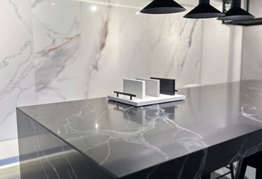 showroom de modelos de plancha de cuarzo