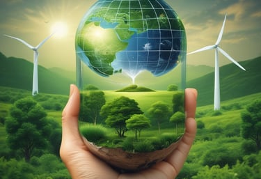 a person holding a globe in their hands