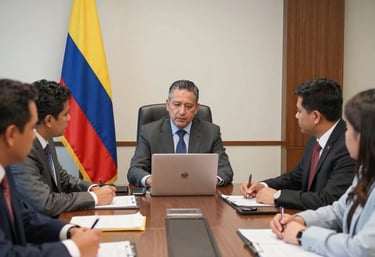 A group of employees engaged in a leadership training session in a bright office.