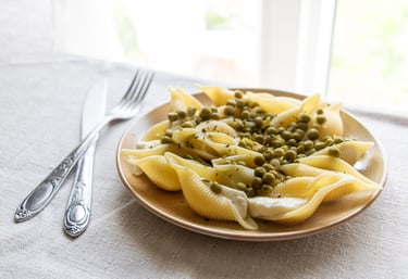 pâtes petits pois