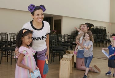 oopa and young girl at event