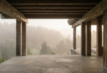 Luxury wellness pavilion design with natural materials for 2026 hospitality trends