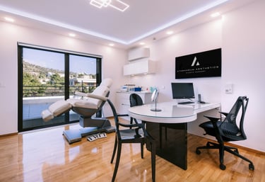 Modern aesthetic clinic treatment room at Athenaeum Aesthetics in Vouliagmeni Athens