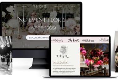 luxury web design for wedding professionals: wedding and event decorators and wedding floral designers